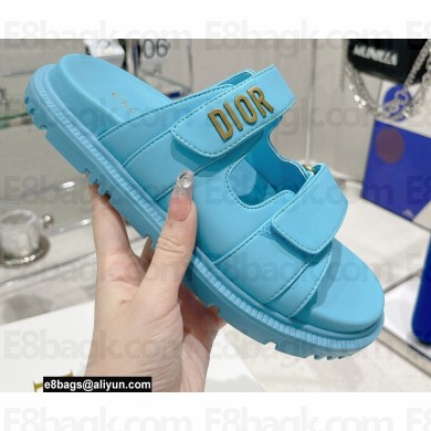Dior Lambskin DiorAct Slides Blue 2022