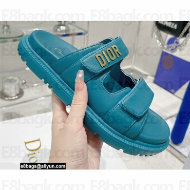 Dior Lambskin DiorAct Slides Green 2022