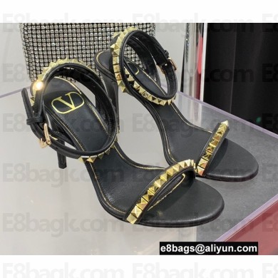 Valentino Heel 10cm Rockstud No Limit Nappa Sandals Black 2022