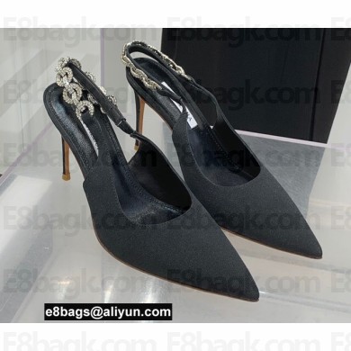 Aquazzura Heel 9.5cm Love Link Sling Pumps Black 2022