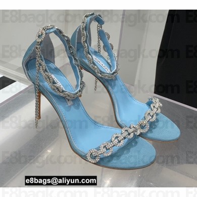 Aquazzura Heel 9.5cm Love Link Sandals Sky Blue 2022