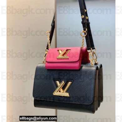 Louis Vuitton Epi Leather Twist and Twisty MM Bag M59885 Black/Fuchsia