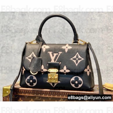 Louis Vuitton Monogram Empreinte leather Madeleine BB Bag M45978 Black/Beige