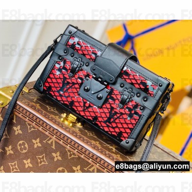 Louis Vuitton Monogram Lace Petite Malle Bag M20353 Black