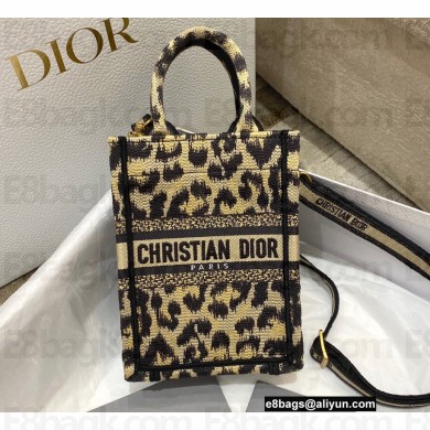 Dior Vertical Book Tote Bag in Beige Multicolor Mizza Embroidery 2022