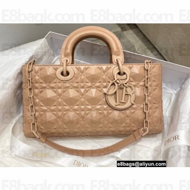 Dior Lady D-Joy Bag in Nude Pink Cannage Calfskin with Diamond Motif 2022