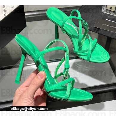Alexander Wang Heel 8cm/10cm DAHLIA Sandals In Lycra Green 2022