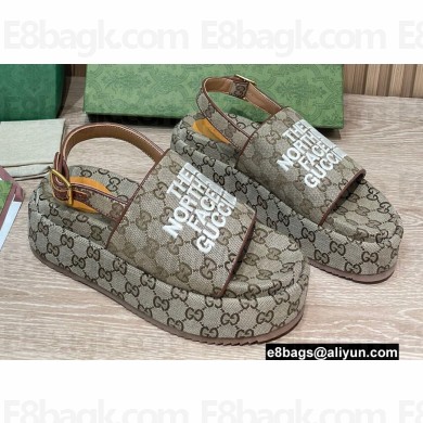 Gucci Heel 5.5cm Platform GG Sandals 02 2022