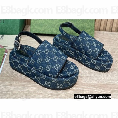 Gucci Heel 5.5cm Platform GG Sandals 13 2022