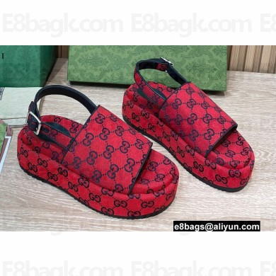 Gucci Heel 5.5cm Platform GG Sandals 15 2022