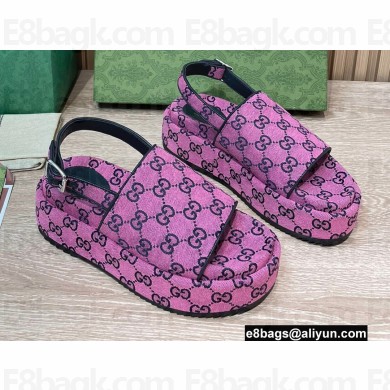 Gucci Heel 5.5cm Platform GG Sandals 16 2022