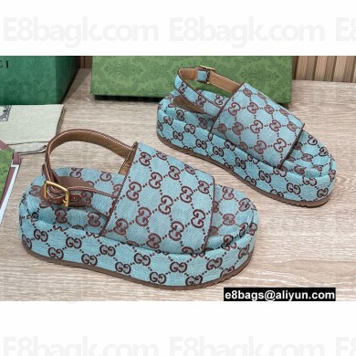 Gucci Heel 5.5cm Platform GG Sandals 19 2022