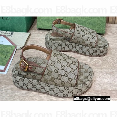 Gucci Heel 5.5cm Platform GG Sandals 22 2022