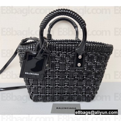 Balenciaga Bistro XS Basket With Strap Shoulder Bag Black 2022