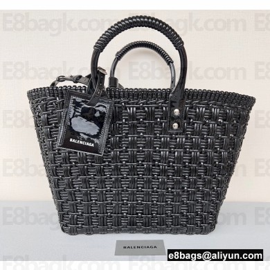 Balenciaga Bistro Small Basket With Strap Shoulder Bag Black 2022