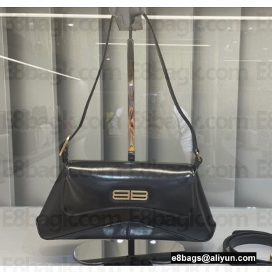 Balenciaga XX Small Flap Bag in box calfskin Black 2022