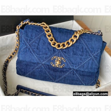 CHANEL 19 Handbag in Denim AS1161 Blue 2022
