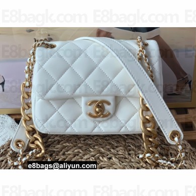 Chanel Lambskin Mini Flap Bag AS3109 White 2022