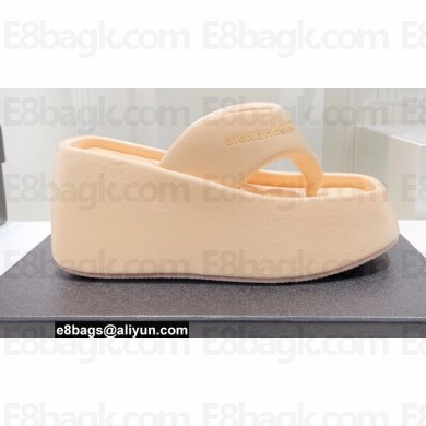Alexander Wang Heel 10 Platform 6cm Taji FLIP FLOP Sandals In Lycra Beige 2022