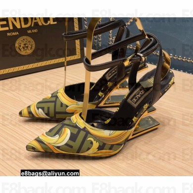 Fendi x Versace Fendace First silk high-heeled slingbacks 02 2022