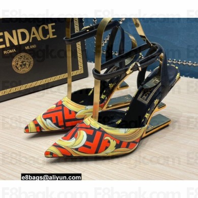 Fendi x Versace Fendace First silk high-heeled slingbacks 05 2022