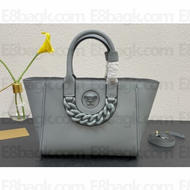 Versace La Medusa Chain Tote Bag Gray