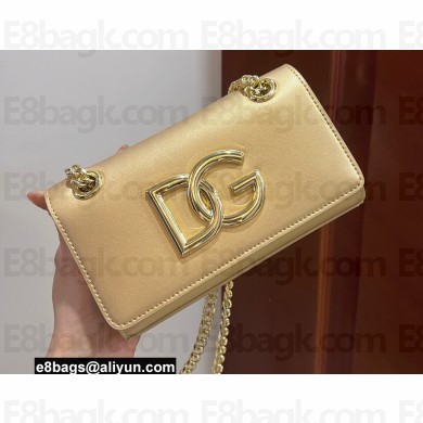 Dolce & Gabbana Calfskin 3.5 Chain phone bag Gold