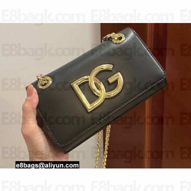 Dolce & Gabbana Calfskin 3.5 Chain phone bag Black