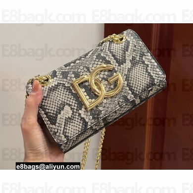 Dolce & Gabbana Calfskin 3.5 Chain phone bag Python Print
