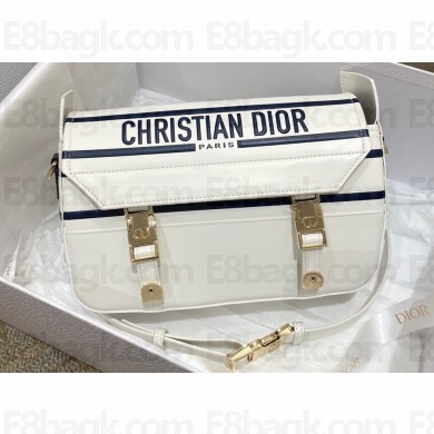 Dior Small Diorcamp Bag in Smooth Calfskin White 2022