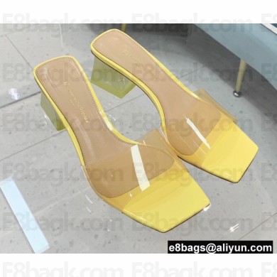 Gianvito Rossi Heel 5.5cm Plexi TPU PVC Cosmic Mules Yellow 2022