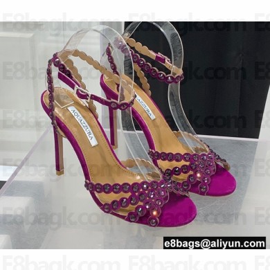 Aquazzura Heel 10.5cm Tequila Plexi Sandals Purple 2022