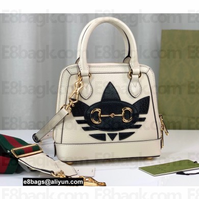 Gucci x Adidas Horsebit 1955 mini Top Handle bag 677212 White 2022
