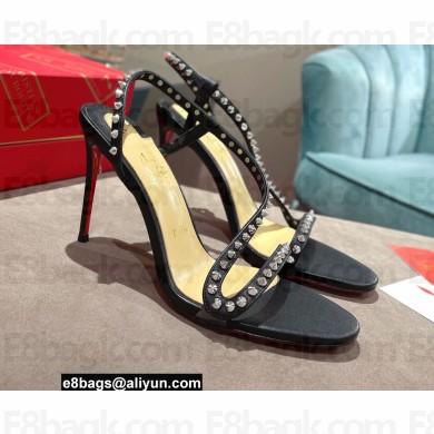 Christian Louboutin Heel 10cm Rosalie Spike Sandals Black