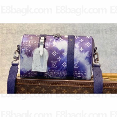 Louis Vuitton City Keepall Bag M20555 Blue Monogram Bandana Print