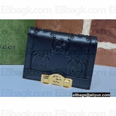 Gucci GG card case wallet 676150 Black 2022