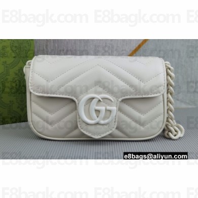 Gucci GG Marmont belt bag ‎699757 Resin White 2022