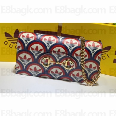 Gucci x Adidas 1955 Horsebit Wallet with Chain Bag 621892 Trefoil print 2022