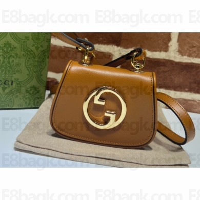 Gucci Blondie card case wallet 698635 leather Brown 2022