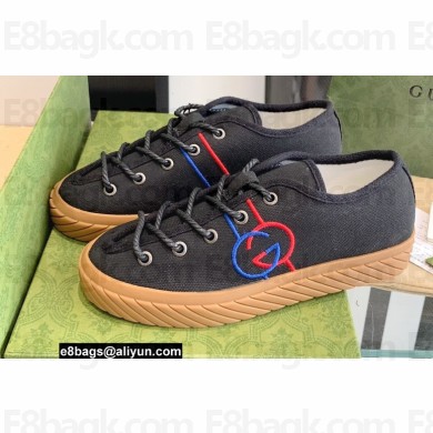 Gucci Cotton Canvas Interlocking G Low-top sneakers Black 2022