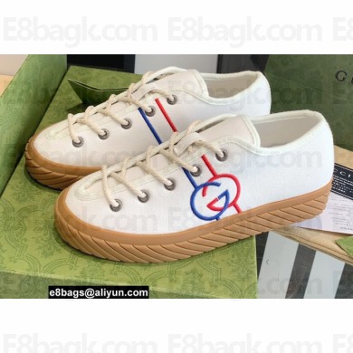 Gucci Cotton Canvas Interlocking G Low-top sneakers White 2022