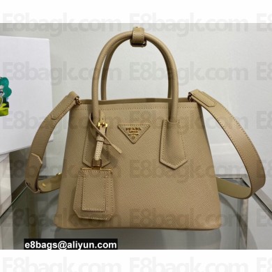Prada Double Saffiano leather mini bag 1BG443 Beige 2022