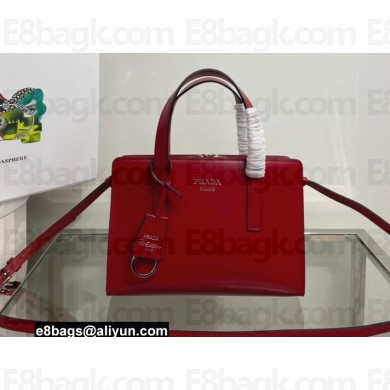 Prada Re-Edition 1995 brushed-leather mini handbag 1BA357 Red 2022