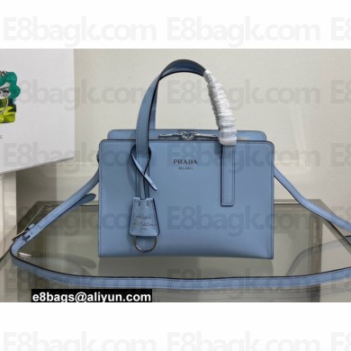 Prada Re-Edition 1995 brushed-leather mini handbag 1BA357 Blue 2022