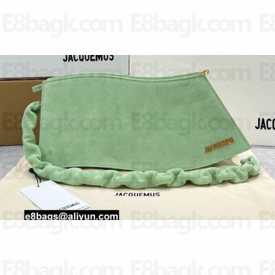 Jacquemus La Vague leather shoulder bag 2055 Light Green