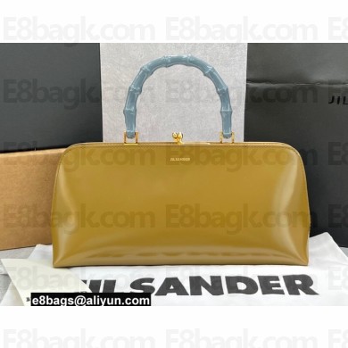 Jil Sander Goji Frame Small Bamboo Tote Bag 7148 Brown