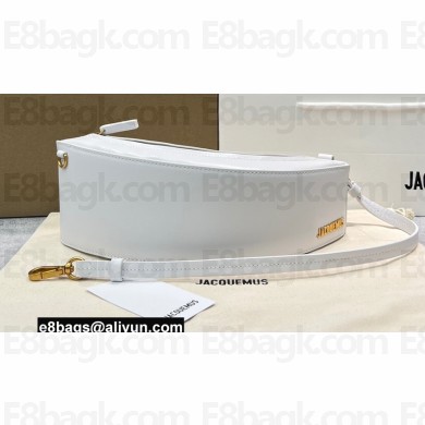 Jacquemus Le Bomba logo-plaque leather shoulder bag 2067 White