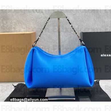 Alexander Wang Marquess Medium Hobo Bag In Satin Blue 2022