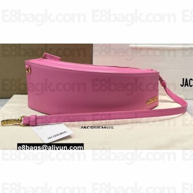 Jacquemus Le Bomba logo-plaque leather shoulder bag 2067 Pink