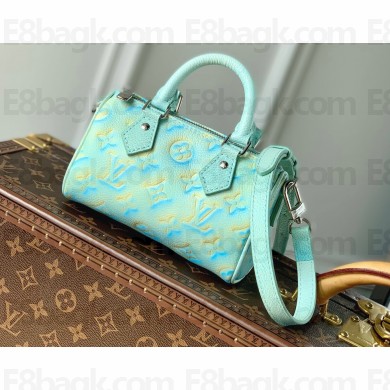 Louis Vuitton Monogram Empreinte leather Nano Speedy Bag Summer Stardust M81625 Green